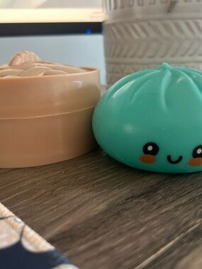 Authentic Teal Dumpling with case